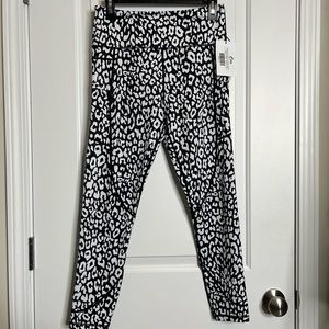 ZYIA Black and White Leopard Light N Tights